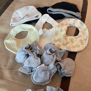 Infant Hats, bibs and mittens